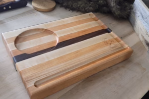 Striped Tusano Bar Board, clean and set to rim a glass