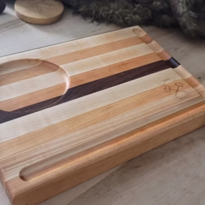 Striped Tusano Bar Board, clean and set to rim a glass