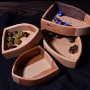 Wooden Shield Dice Trays